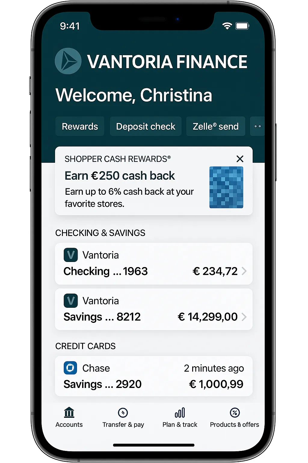 Vantoria Finance personal accounts